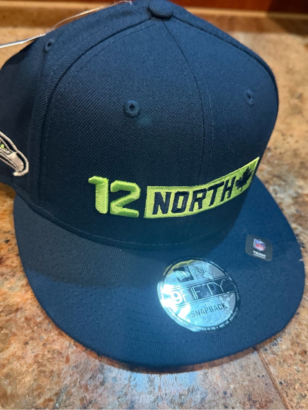 Seattle Seahawks Hat Navy Blue 12 North New Era 9Fifty Snapback Adjustable OSFM